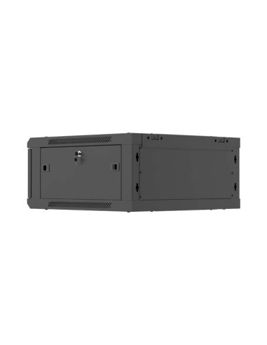 Lanberg Szafa Instalacyjna Rack Wisząca 19" 4U 600X600 Czarna Drzwi Perforowane (Flat Pack)