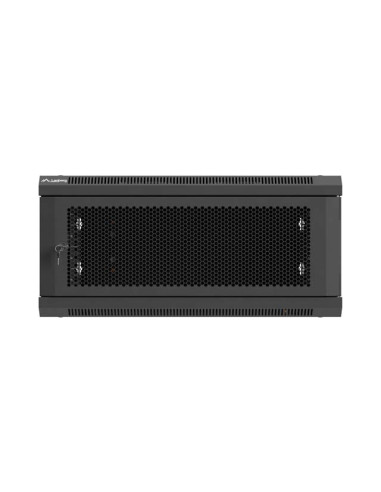 Lanberg Szafa Instalacyjna Rack Wisząca 19" 4U 600X600 Czarna Drzwi Perforowane (Flat Pack)