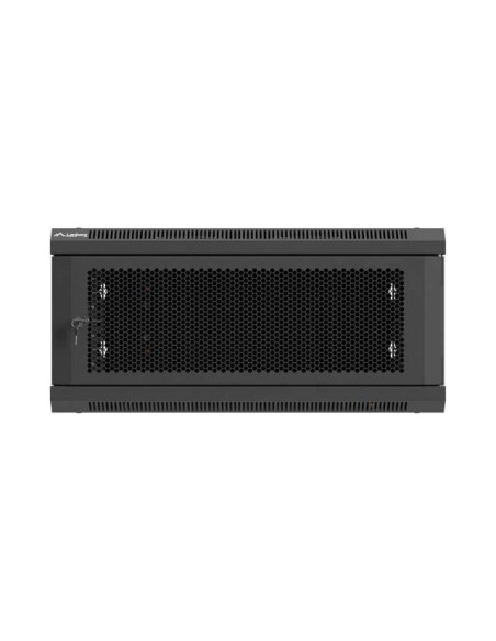 Lanberg Szafa Instalacyjna Rack Wisząca 19" 4U 600X600 Czarna Drzwi Perforowane (Flat Pack)