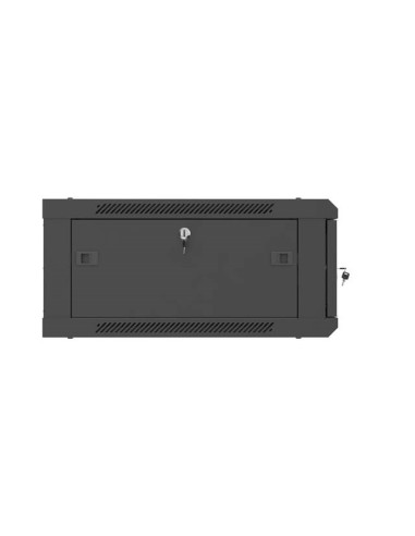 Lanberg Szafa Instalacyjna Rack Wisząca 19" 4U 600X600 Czarna Drzwi Perforowane (Flat Pack)