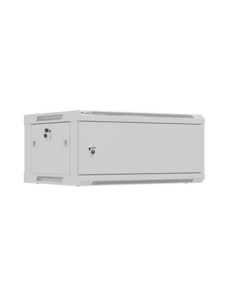 Lanberg Szafa Instalacyjna Rack Wisząca 19" 4U 600X450 Szara Drzwi Metalowe (Flat Pack)