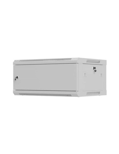 Lanberg Szafa Instalacyjna Rack Wisząca 19" 4U 600X450 Szara Drzwi Metalowe (Flat Pack)