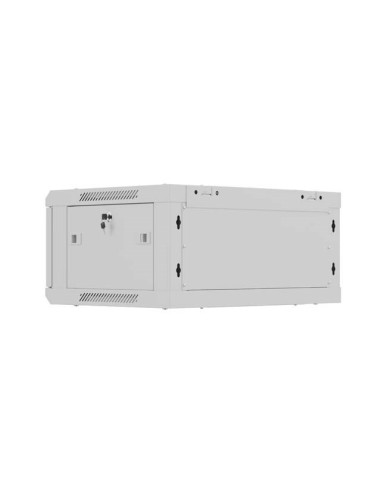 Lanberg Szafa Instalacyjna Rack Wisząca 19" 4U 600X450 Szara Drzwi Metalowe (Flat Pack)