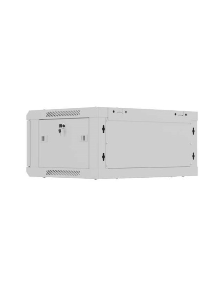 Lanberg Szafa Instalacyjna Rack Wisząca 19" 4U 600X450 Szara Drzwi Metalowe (Flat Pack)