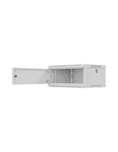 Lanberg Szafa Instalacyjna Rack Wisząca 19" 4U 600X450 Szara Drzwi Metalowe (Flat Pack)