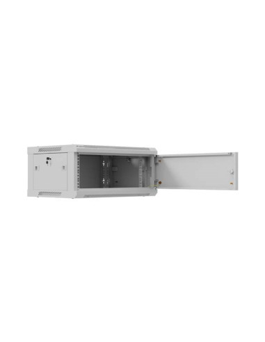 Lanberg Szafa Instalacyjna Rack Wisząca 19" 4U 600X450 Szara Drzwi Metalowe (Flat Pack)