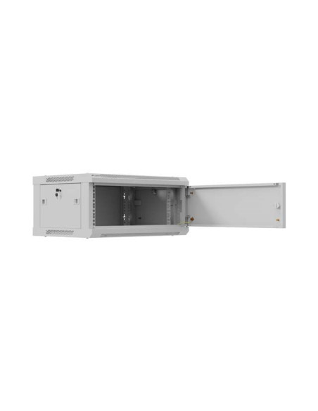 Lanberg Szafa Instalacyjna Rack Wisząca 19" 4U 600X450 Szara Drzwi Metalowe (Flat Pack)