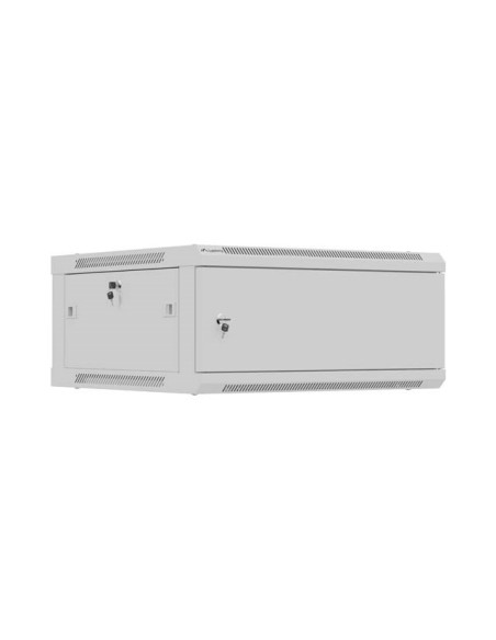 Lanberg Szafa Instalacyjna Rack Wisząca 19" 4U 600X600 Szara Drzwi Metalowe (Flat Pack)