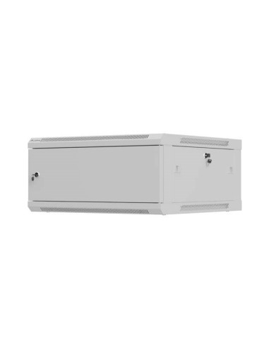Lanberg Szafa Instalacyjna Rack Wisząca 19" 4U 600X600 Szara Drzwi Metalowe (Flat Pack)