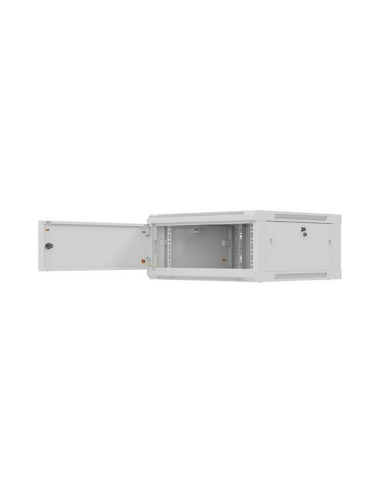 Lanberg Szafa Instalacyjna Rack Wisząca 19" 4U 600X600 Szara Drzwi Metalowe (Flat Pack)