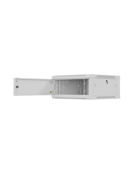 Lanberg Szafa Instalacyjna Rack Wisząca 19" 4U 600X600 Szara Drzwi Metalowe (Flat Pack)