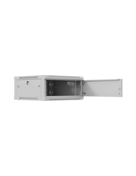 Lanberg Szafa Instalacyjna Rack Wisząca 19" 4U 600X600 Szara Drzwi Metalowe (Flat Pack)