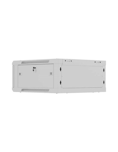Lanberg Szafa Instalacyjna Rack Wisząca 19" 4U 600X600 Szara Drzwi Metalowe (Flat Pack)