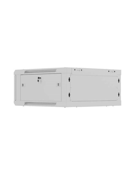 Lanberg Szafa Instalacyjna Rack Wisząca 19" 4U 600X600 Szara Drzwi Metalowe (Flat Pack)