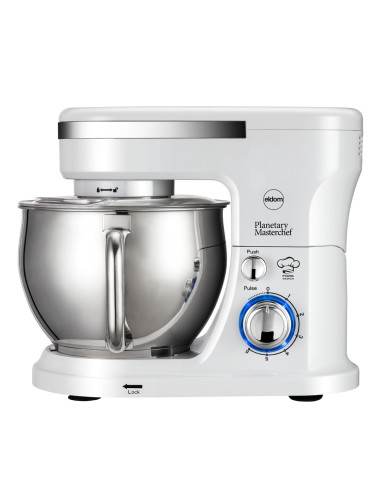 Eldom Robot Planetarny Wrk1300 Dulce, 1300W, 5L , Try Końcówki Do Ubujania, Miszania, Ugniataniw, Wyjmowana Metalowa Misa