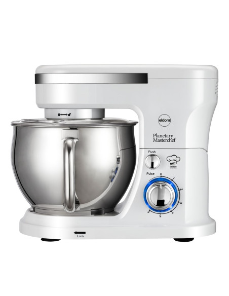 Eldom Robot Planetarny Wrk1300 Dulce, 1300W, 5L , Try Końcówki Do Ubujania, Miszania, Ugniataniw, Wyjmowana Metalowa Misa