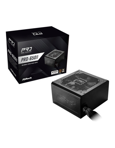 Asrock Pro-650B Moduł Zasilaczy 650 W 24-Pin Atx Atx Czarny