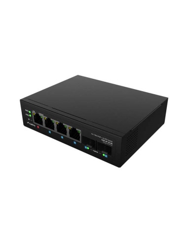 Lanberg Switch Light Industrial Poe 1Xbt 3Xat 2Xsfp Din Niezarządzalny Gigabit Ethernet