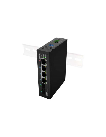 Lanberg Switch Light Industrial Poe 1Xbt 3Xat 2Xsfp Din Niezarządzalny Gigabit Ethernet
