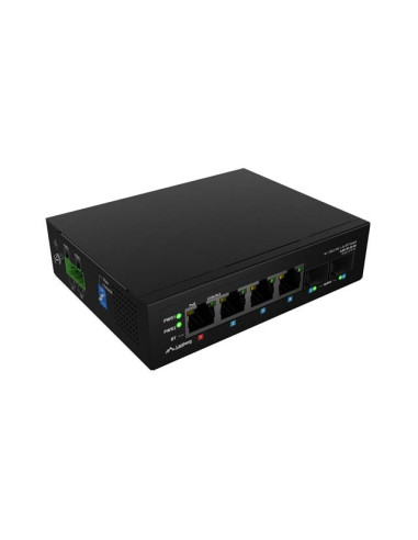 Lanberg Switch Light Industrial Poe 1Xbt 3Xat 2Xsfp Din Niezarządzalny Gigabit Ethernet