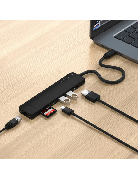 Satechi St-P7Sk Huby I Koncentratory Usb Type-C 10000 Mbit/S Czarny