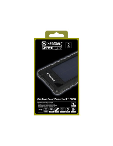 Sandberg Outdoor Solar Powerbank 16000