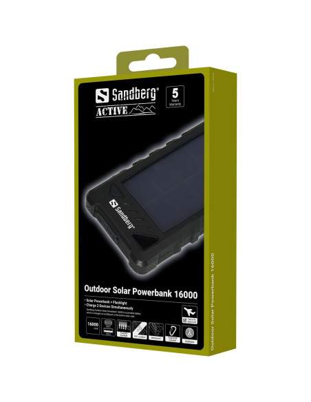 Sandberg Outdoor Solar Powerbank 16000