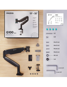 Onkron Uchwyt Biurkowy Do Monitora 13-32"Czarny G100-B 2