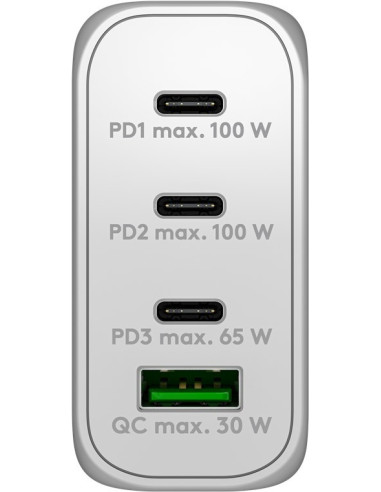 Goobay 65556 Ładowarka Do Urządzeń Przenośnych Laptop, Smartfon Biały Prąd Przemienny Szybkie Ładowanie Wewnętrzna