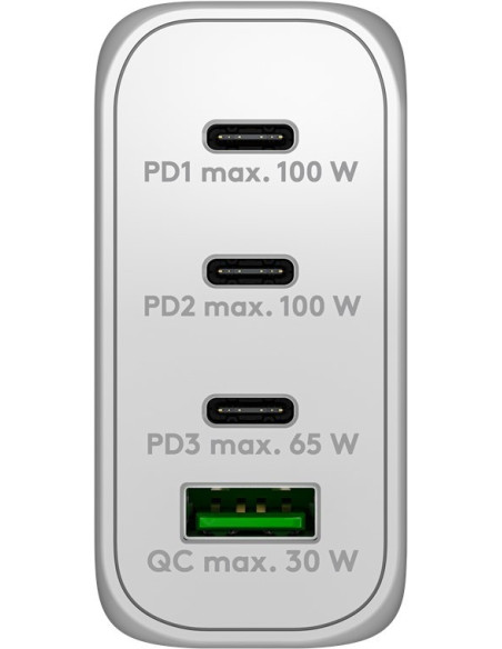 Goobay 65556 Ładowarka Do Urządzeń Przenośnych Laptop, Smartfon Biały Prąd Przemienny Szybkie Ładowanie Wewnętrzna