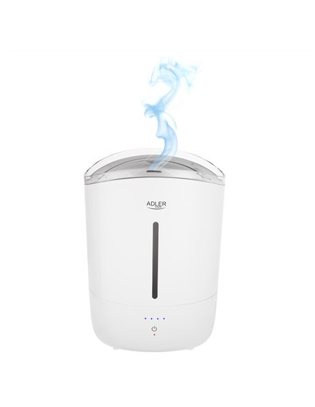 Adler Humidifier | Ad 7971 | 30 W | Water Tank Capacity 5 L | Ultrasonic | Humidification Capacity 100-250 Ml/Hr | White