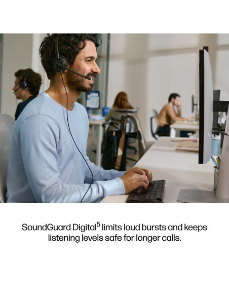 Słuchawki Przewodowe Hp Poly Mission 425 Stereo Usb Wired Headset