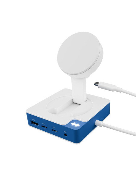 Koncentrator Hyper Hyperdrive Flex Magcharge Usb-C, Biały/Niebieski