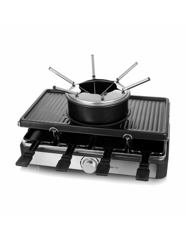 Emerio Rg-124930 Grill Raclette 8 Os. 1400 W Czarny, Stal Nierdzewna