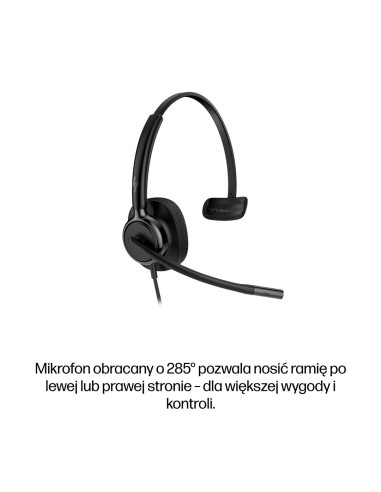 Słuchawki Przewodowe Hp Poly Mission 415 Monaural Usb Wired Headset