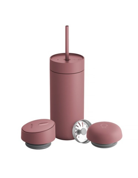Kubek Termiczny 473 Ml Carter Move Mug 3W1 +3 Nakrętki Fellow Pudrowy Różowy