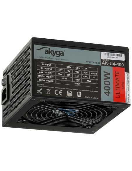Zasilacz Akyga Ak-U4-400 (400W) 120Mm Wentylator 80+