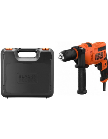 Black & Decker Beh200K-Qs Wiertło 2900 Rpm Zamek Centralny 1,67 Kg Czarny, Pomarańczowy