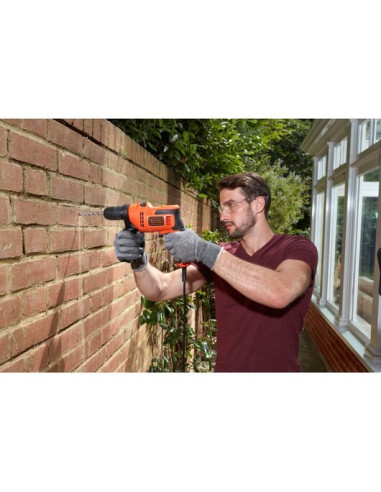 Black & Decker Beh200K-Qs Wiertło 2900 Rpm Zamek Centralny 1,67 Kg Czarny, Pomarańczowy