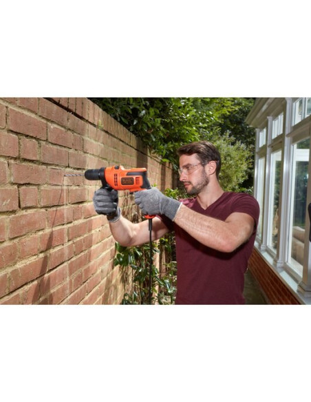 Black & Decker Beh200K-Qs Wiertło 2900 Rpm Zamek Centralny 1,67 Kg Czarny, Pomarańczowy