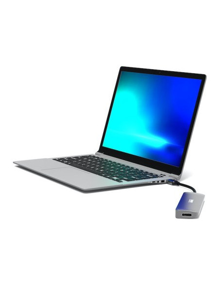Port Designs 900162 Huby I Koncentratory Usb Type-C Srebrny