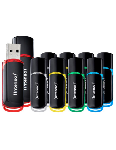 Intenso 3511551 Pamięć Usb 4 Gb Usb Typu-A 2.0 Czarny, Czerwony, Zielony, Przezroczysty, Żółty, Niebieski