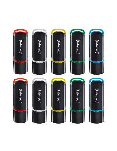 Intenso 3511551 Pamięć Usb 4 Gb Usb Typu-A 2.0 Czarny, Czerwony, Zielony, Przezroczysty, Żółty, Niebieski