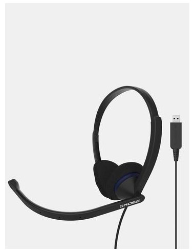 Koss Headphones Cs200 Usb Wired, On-Ear, Microphone, Usb Type-A, Black