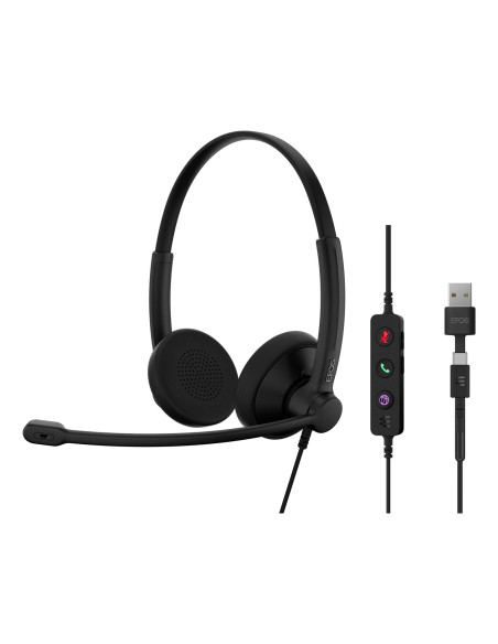 Słuchawki Nauszne Przewodowe Epos Impact 100 Ms Stereo Usb-C + Usb-A