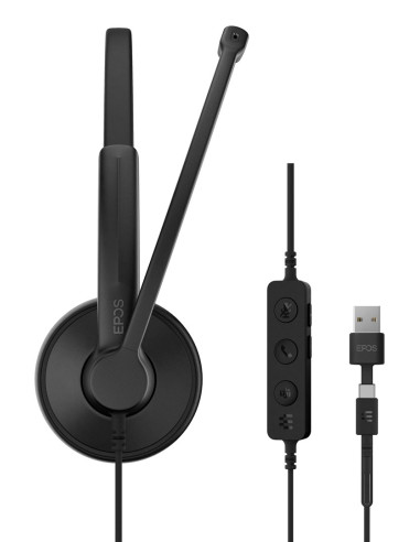 Słuchawki Nauszne Przewodowe Epos Impact 100 Ms Stereo Usb-C + Usb-A