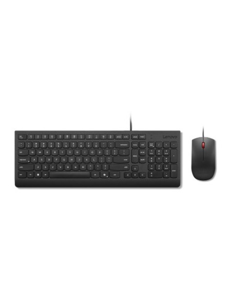Zestaw Klawiatury I Myszy Lenovo Essential Wired Combo, Przewodowe, Mysz W Zestawie, Estoński, Czarny
