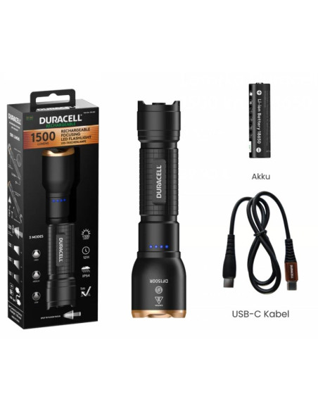 Duracell Df1500R Latarka Czarny