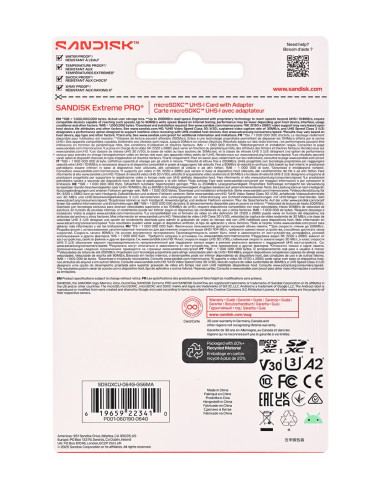 Sandisk Extreme Pro Microsd Uhs-I 64Gb Microsd 200Mb/S(R) / 90Mb/S(W)