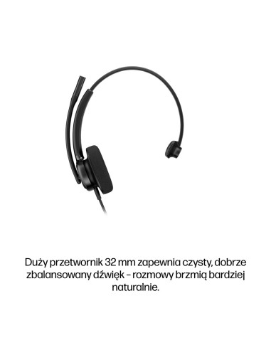 Słuchawki Przewodowe Hp Poly Mission 415 Monaural Usb Wired Headset Classic